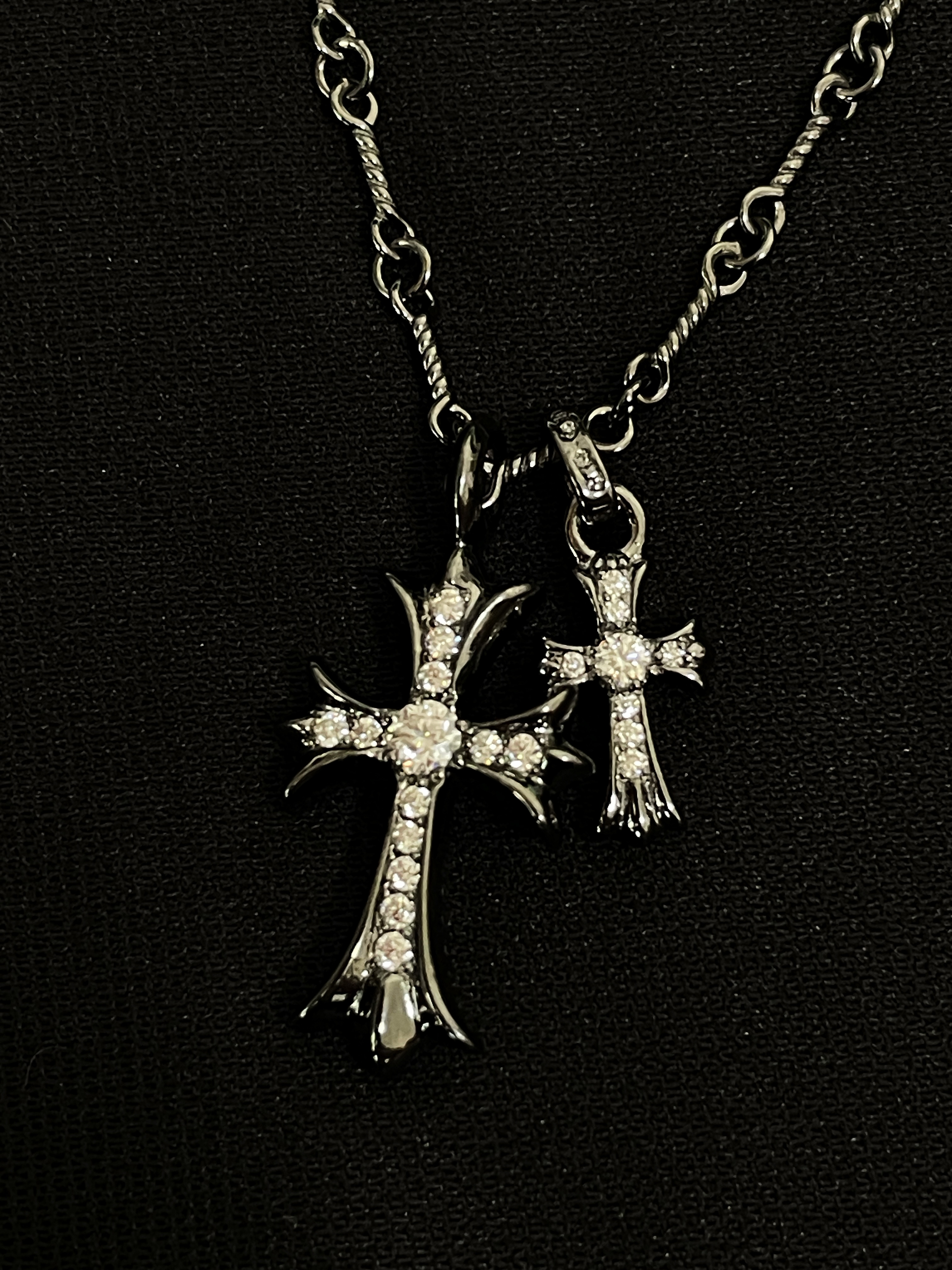 【高品質】【国内発送】ネックレス クロムハーツ 22K　パヴェダイヤ＆20インチツイストチェーン