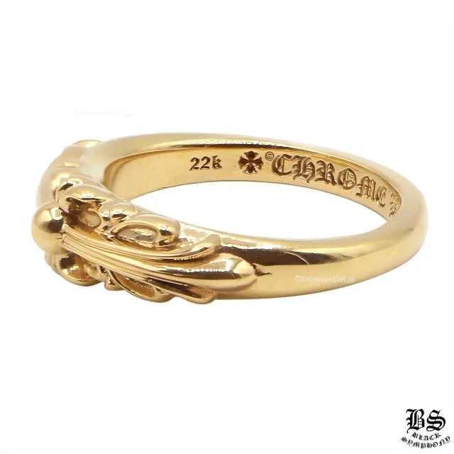 クロムハーツ 22Kベビークラシックフローラルクロスリング