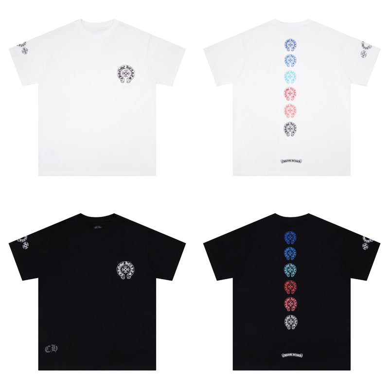 クロムハーツ Tシャツ 半袖 Chrome Hearts Multi Color Horse Shoe T-shirt K6048