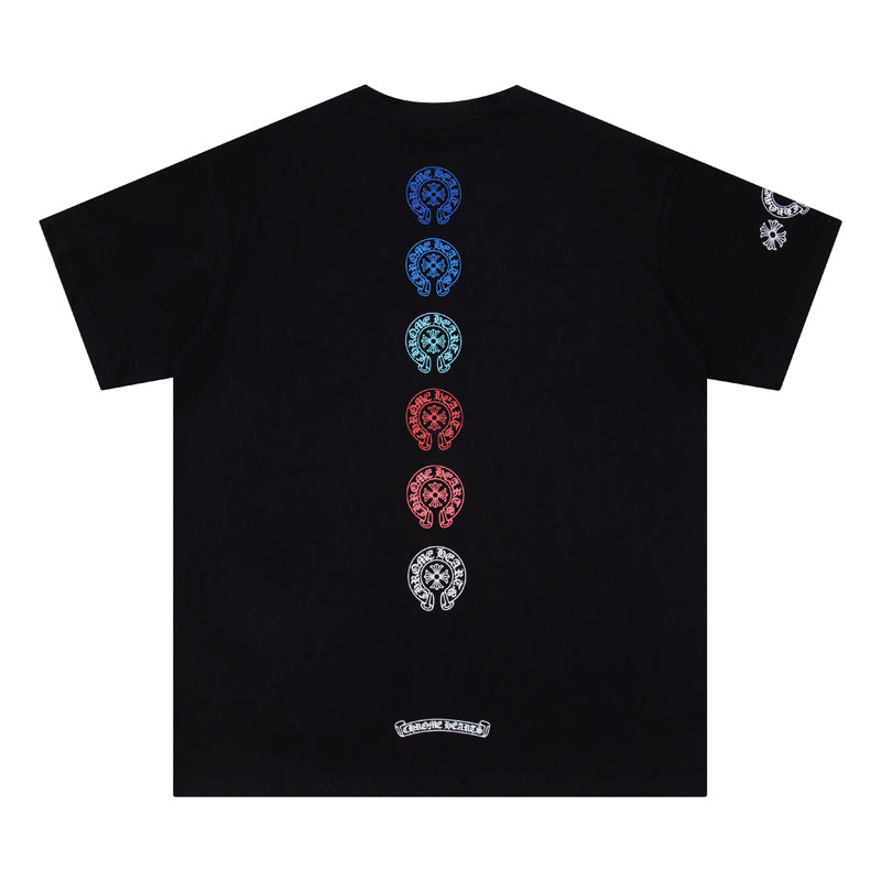 クロムハーツ Tシャツ 半袖 Chrome Hearts Multi Color Horse Shoe T-shirt K6048