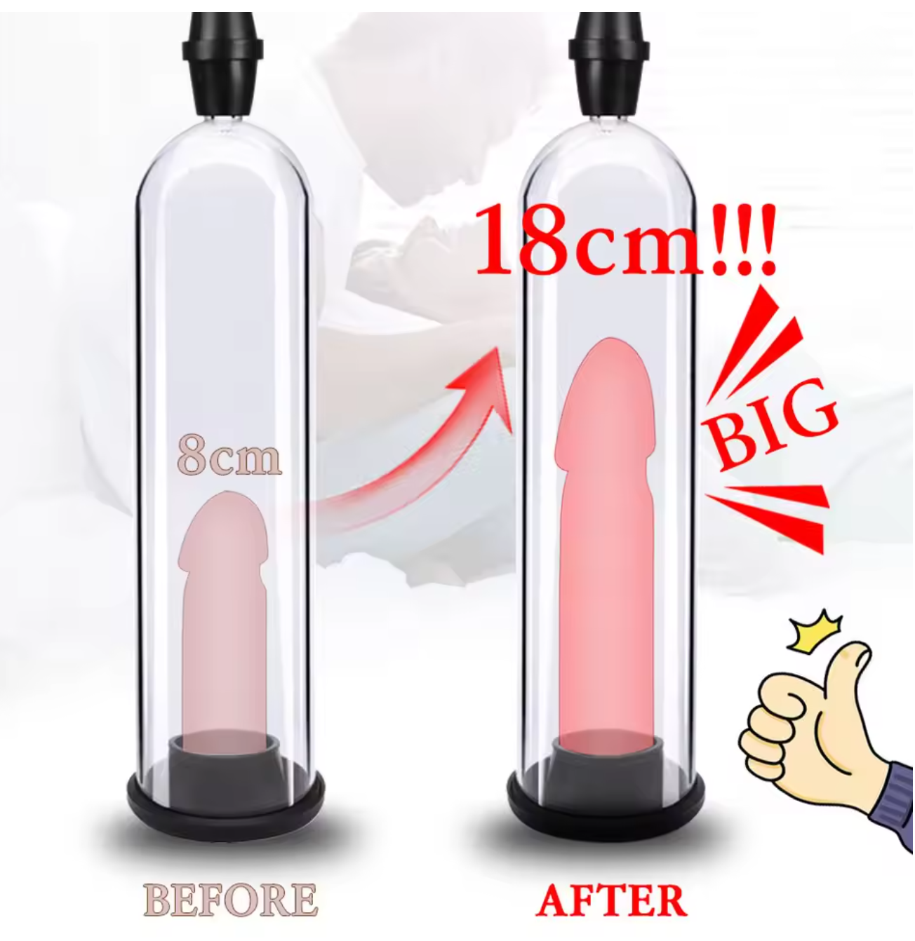 NO.9--Male Penis Pump Manual Enhancement Erection Trainer