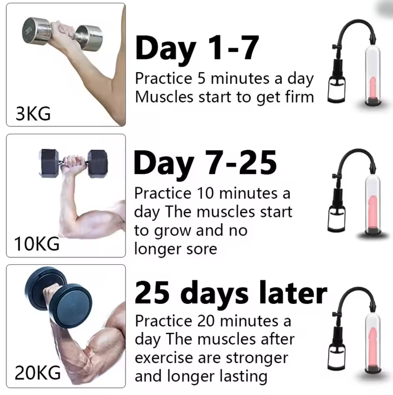 NO.9--Male Penis Pump Manual Enhancement Erection Trainer