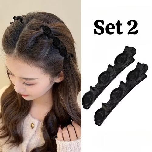 Kẹp Tết Tóc Mái Nhung Phong Cách Hàn Quốc - Phụ Kiện Tóc