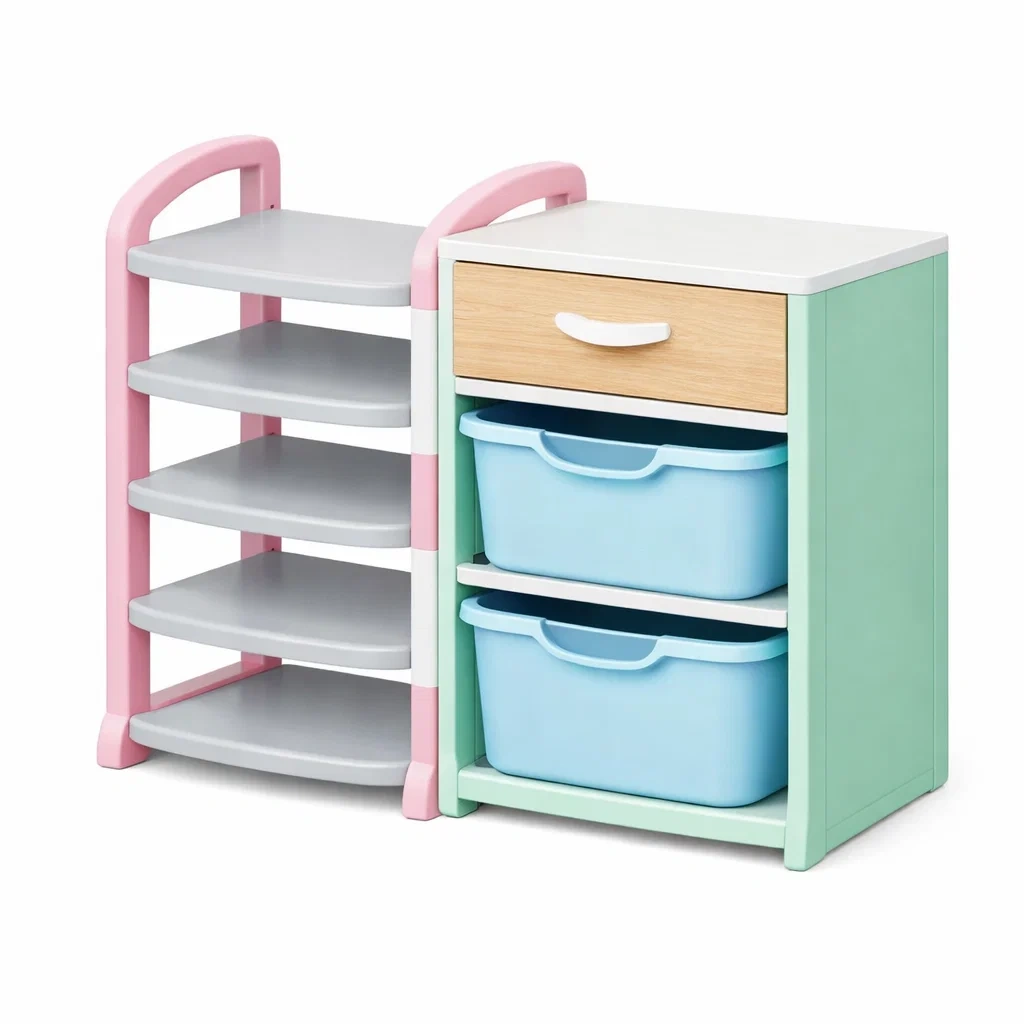 Modern Oak Storage Rack with Open Shelves-roomtimber