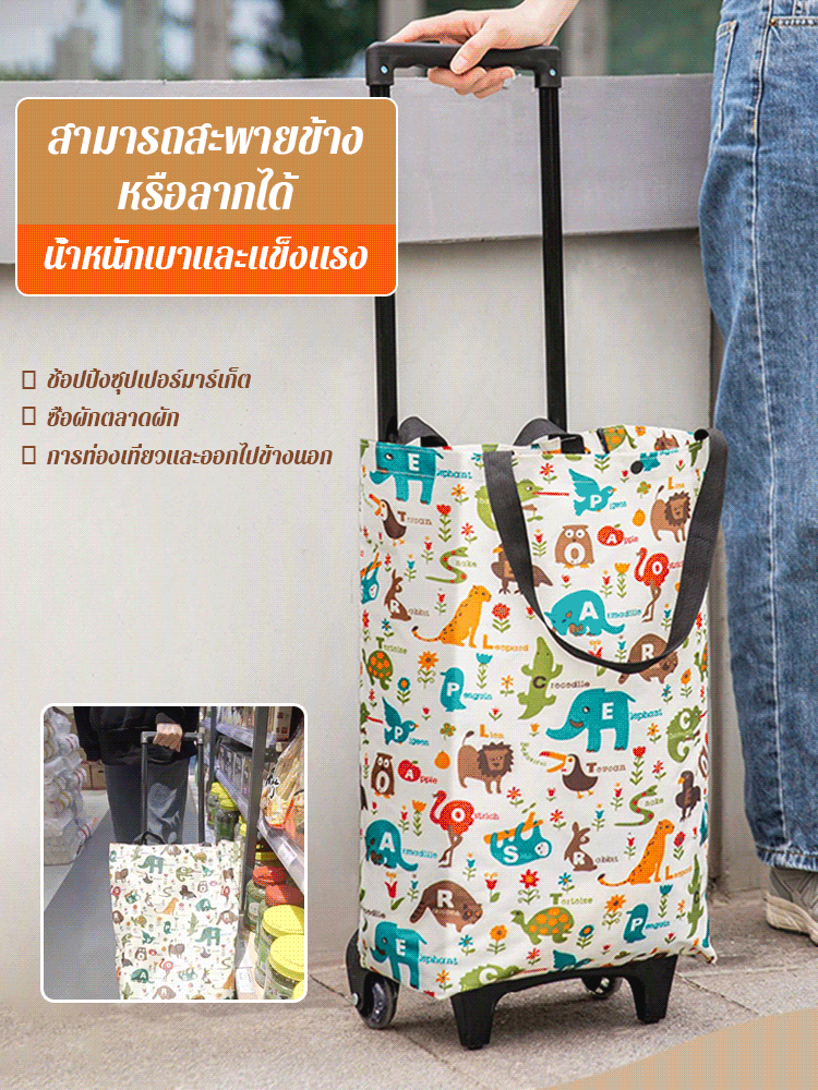 รถเข็นช้อปปิ้งแบบยืดไสลด์