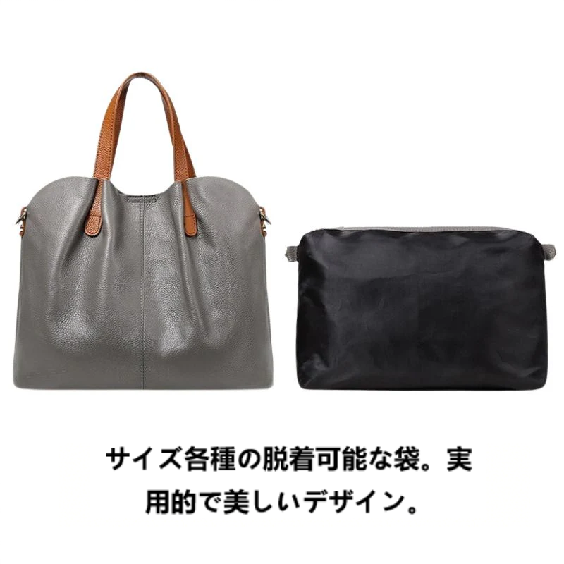 本牛革使用 レディース「ライチ」風テクスチャーレザーバッグ（高級一品）