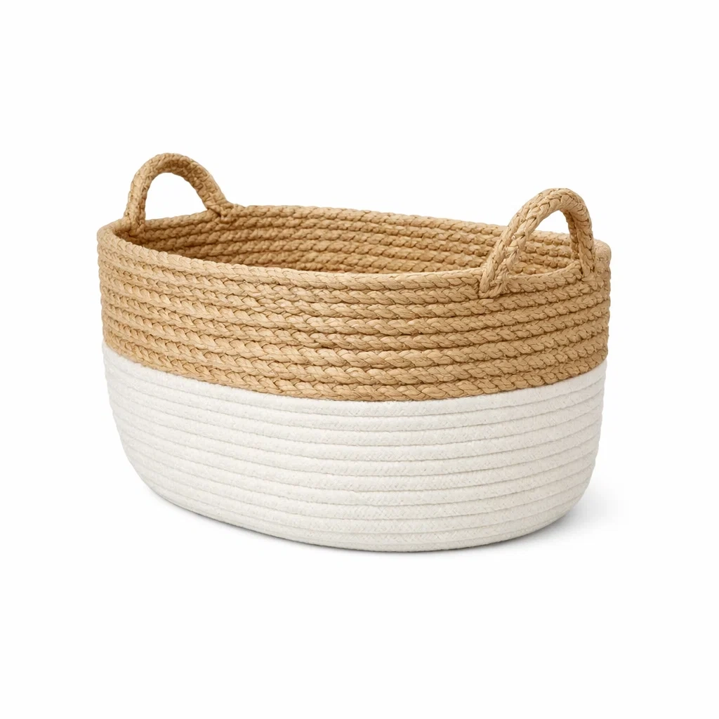 Natural Rope Storage Basket-modwoodly