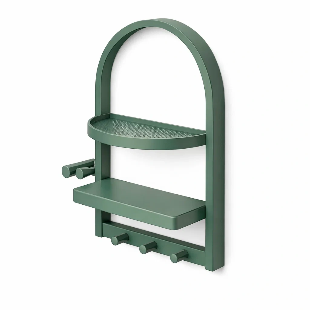 Green Wall Mounted Storage Rack-modwoodly