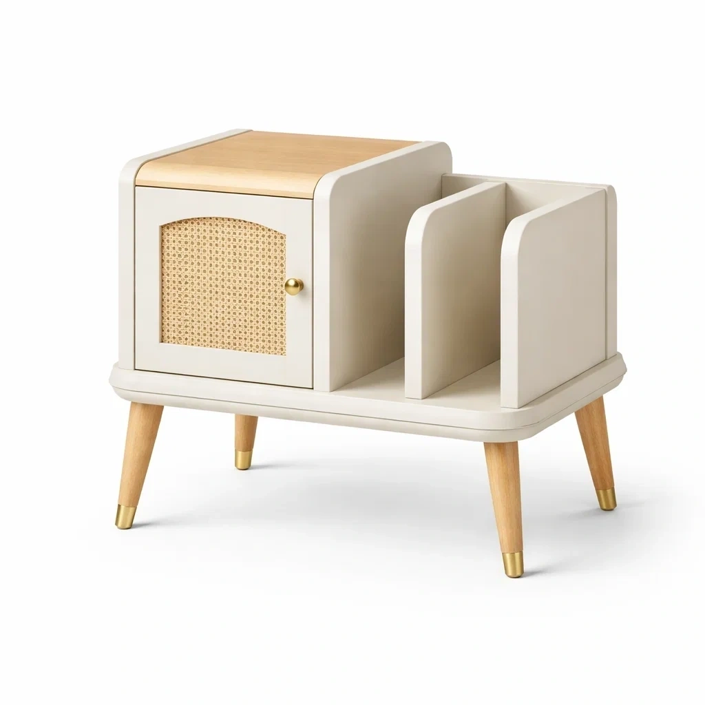 Light Beige Small Storage Cabinet-basebraid