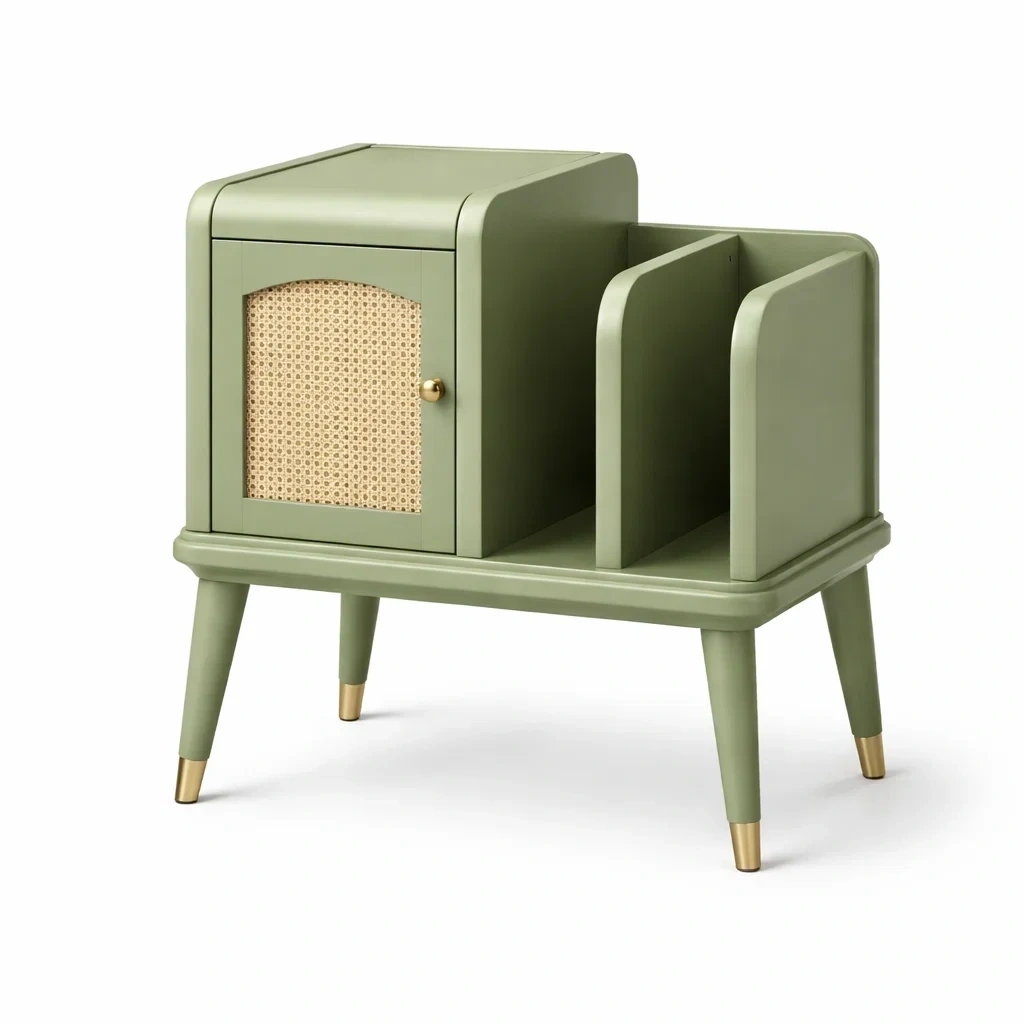 Olive Green Small Storage Cabinet-basebraid