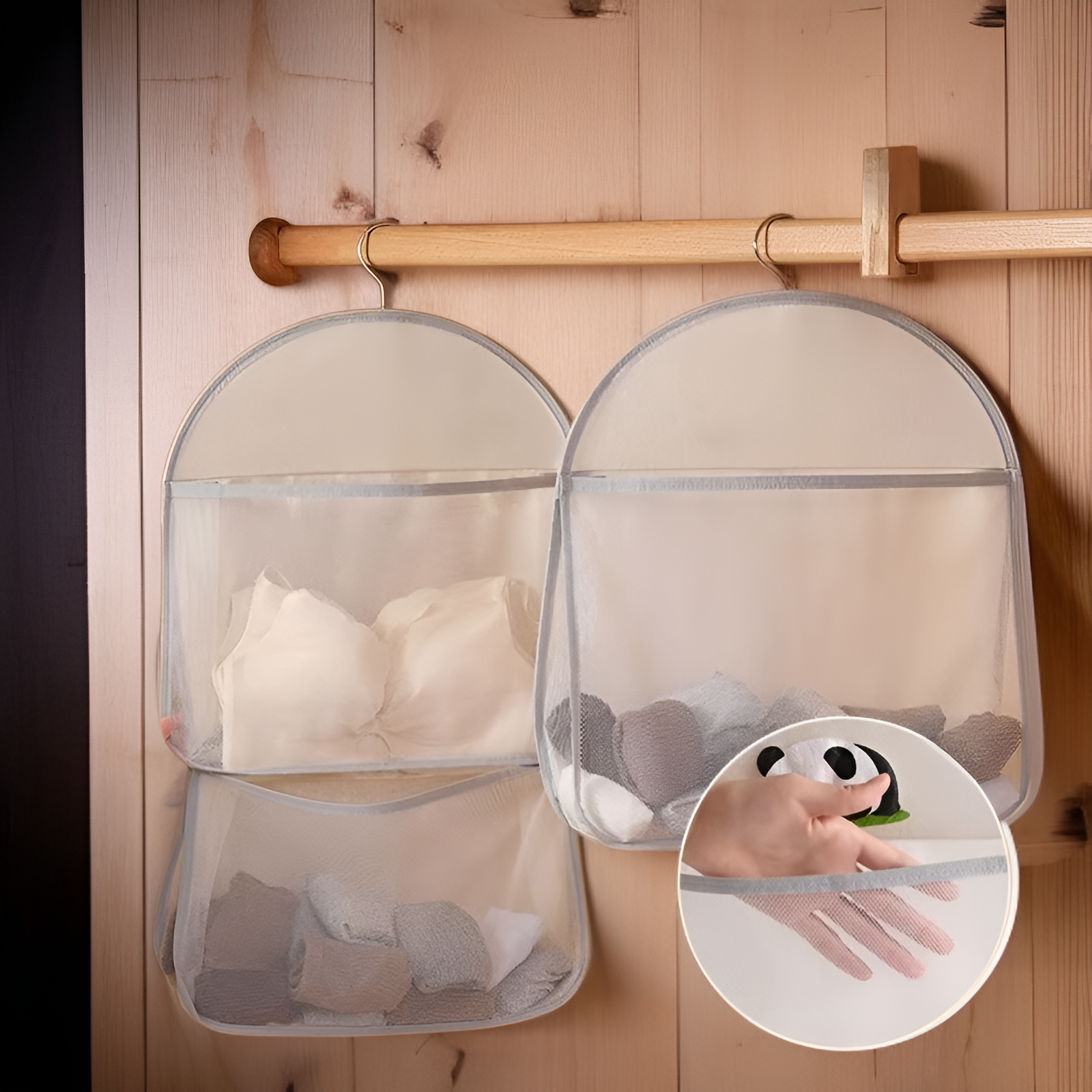 Laundry-friendly mesh storage bag for delicates