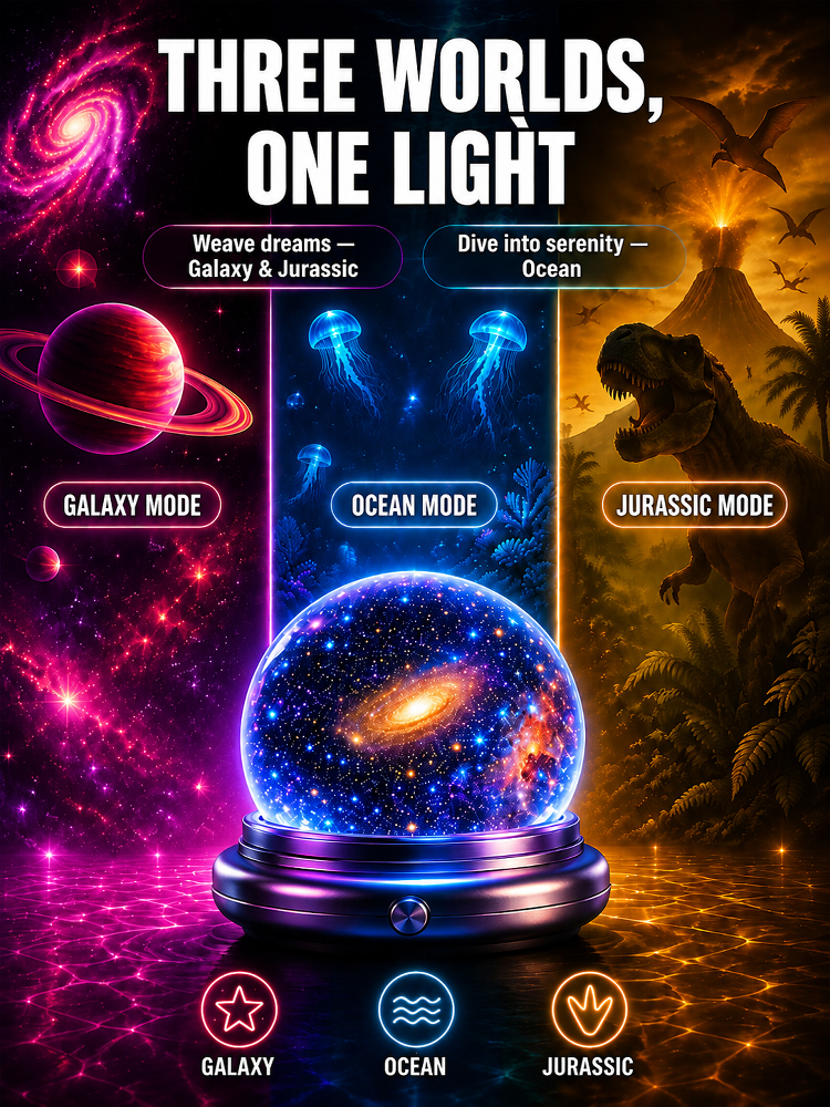4K Ultra HD Holographic Floating Aurora Star Projector
