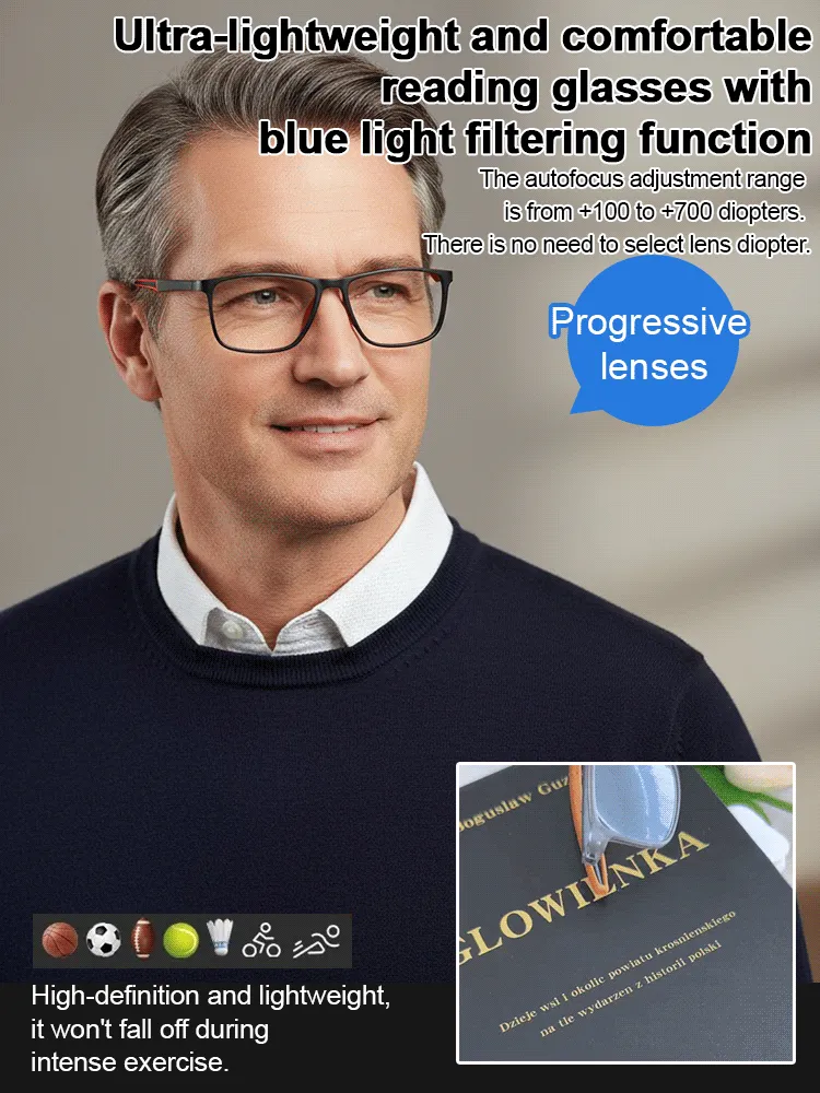 Ultra-light and comfortable anti-blue light presbyopia glasses