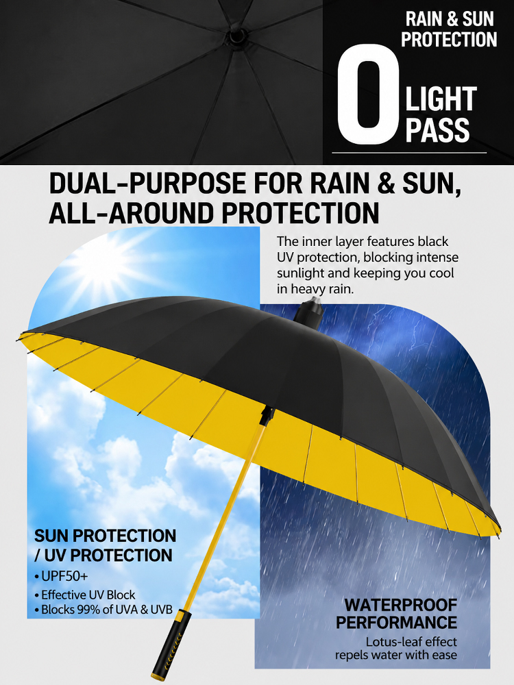 Typhoon-Proof & Storm-Resistant Reinforced Umbrella
