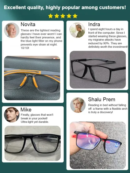 Ultra-light and comfortable anti-blue light presbyopia glasses