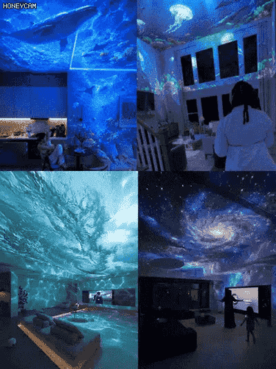 4K Ultra HD Holographic Floating Aurora Star Projector