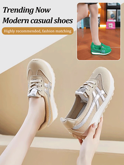 Breathable Color-blocking Platform Women's Shoes