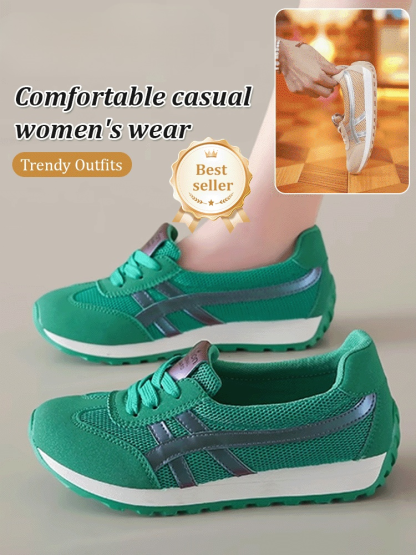 Breathable Color-blocking Platform Women's Shoes