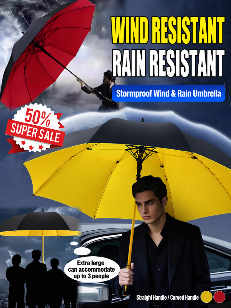 Typhoon-Proof & Storm-Resistant Reinforced Umbrella