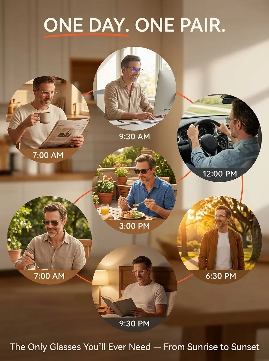 Ultra-light and comfortable anti-blue light presbyopia glasses