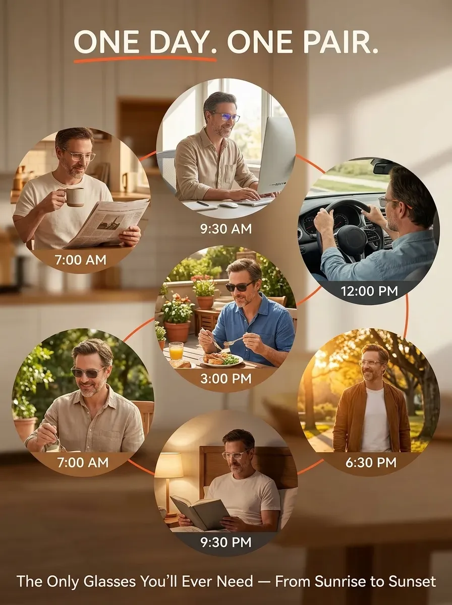 Ultra-light and comfortable anti-blue light presbyopia glasses