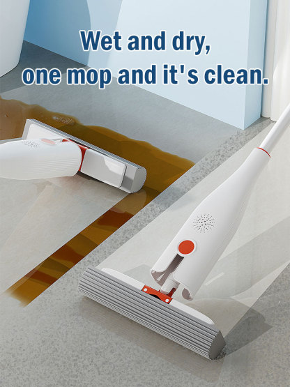 【Cleans decade-old dirt effortlessly】Dual-use upright mop for wet and dry cleaning.