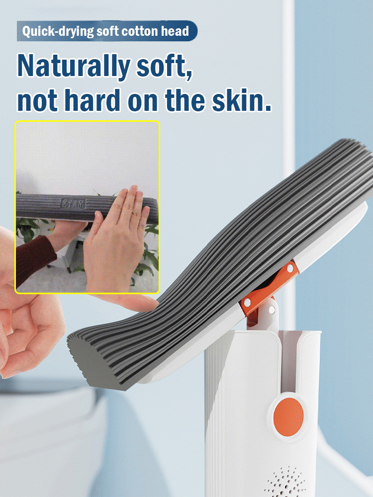 【Cleans decade-old dirt effortlessly】Dual-use upright mop for wet and dry cleaning.