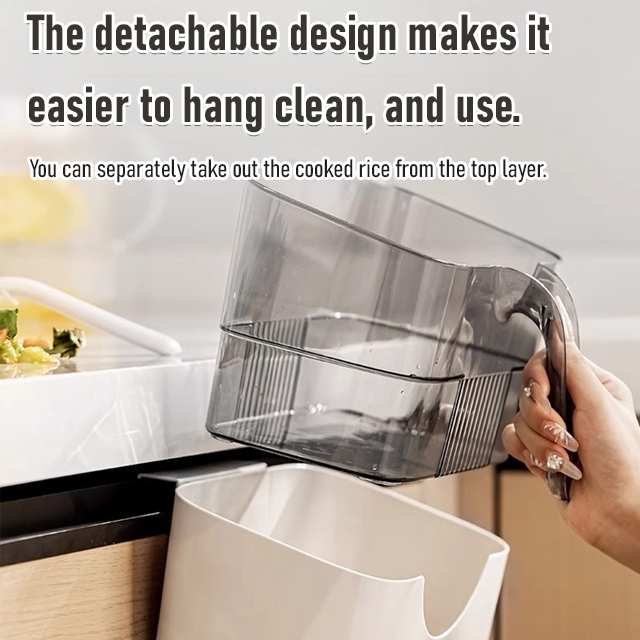 Trash Sweeper with Scraper Wall-Mounted Trash Can