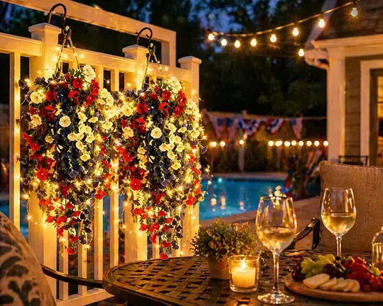 ✨Függetlenség Napi Akció❤️🤍💙 🇺🇸 Piros, fehér és kék virágok Amerika 250. születésnapjára – Tökéletes a verandára és a buliba 💐