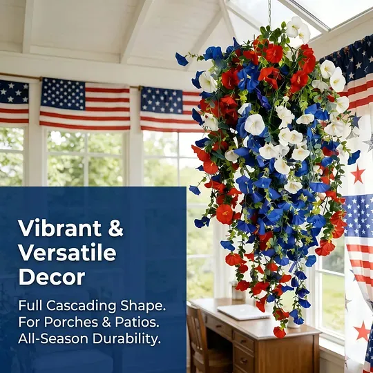 ✨Függetlenség Napi Akció❤️🤍💙 🇺🇸 Piros, fehér és kék virágok Amerika 250. születésnapjára – Tökéletes a verandára és a buliba 💐