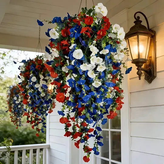✨Függetlenség Napi Akció❤️🤍💙 🇺🇸 Piros, fehér és kék virágok Amerika 250. születésnapjára – Tökéletes a verandára és a buliba 💐