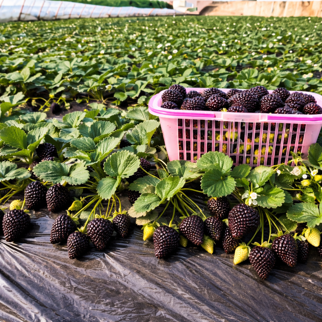Семена от Гигантски Черни Диамантени Ягоди – Сладки, Богати на Хранителни Вещества и Лесни за Отглеждане у дома