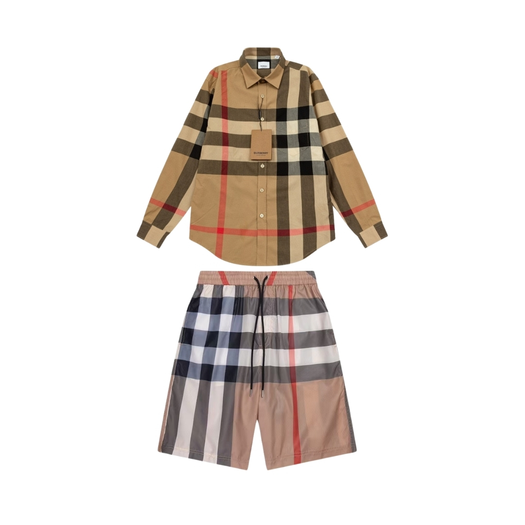 【BURBERRY】長袖シャツ ショートパンツ セットアップ