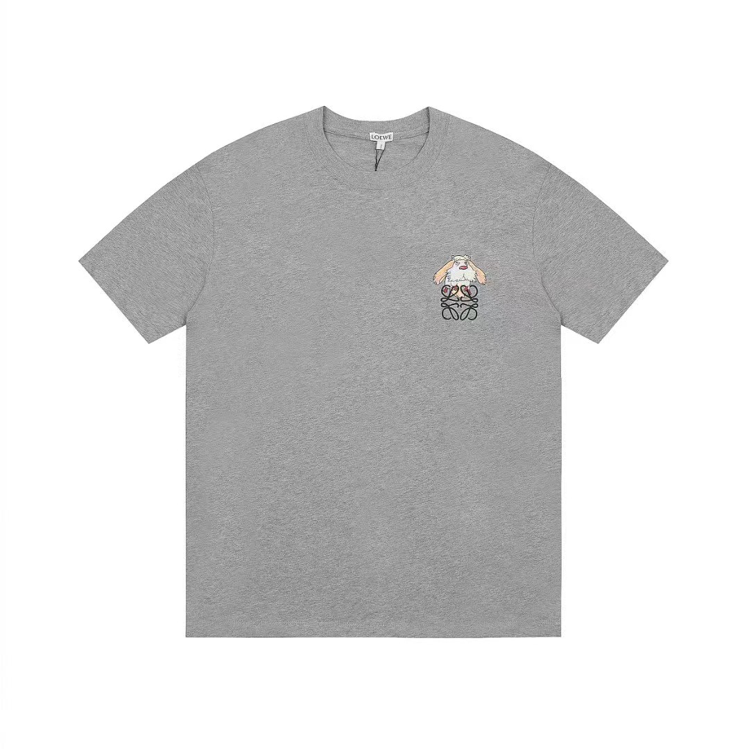 【LOEWE 公式旗艦店】（ロエベ）2024春夏新作ハウルの動く城柄プリント丸首半袖Tシャツ 男女兼用
