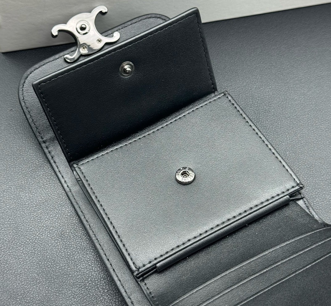 CELINE セリーヌ 凱旋門トリフォールド財布 10.5*9*3cm