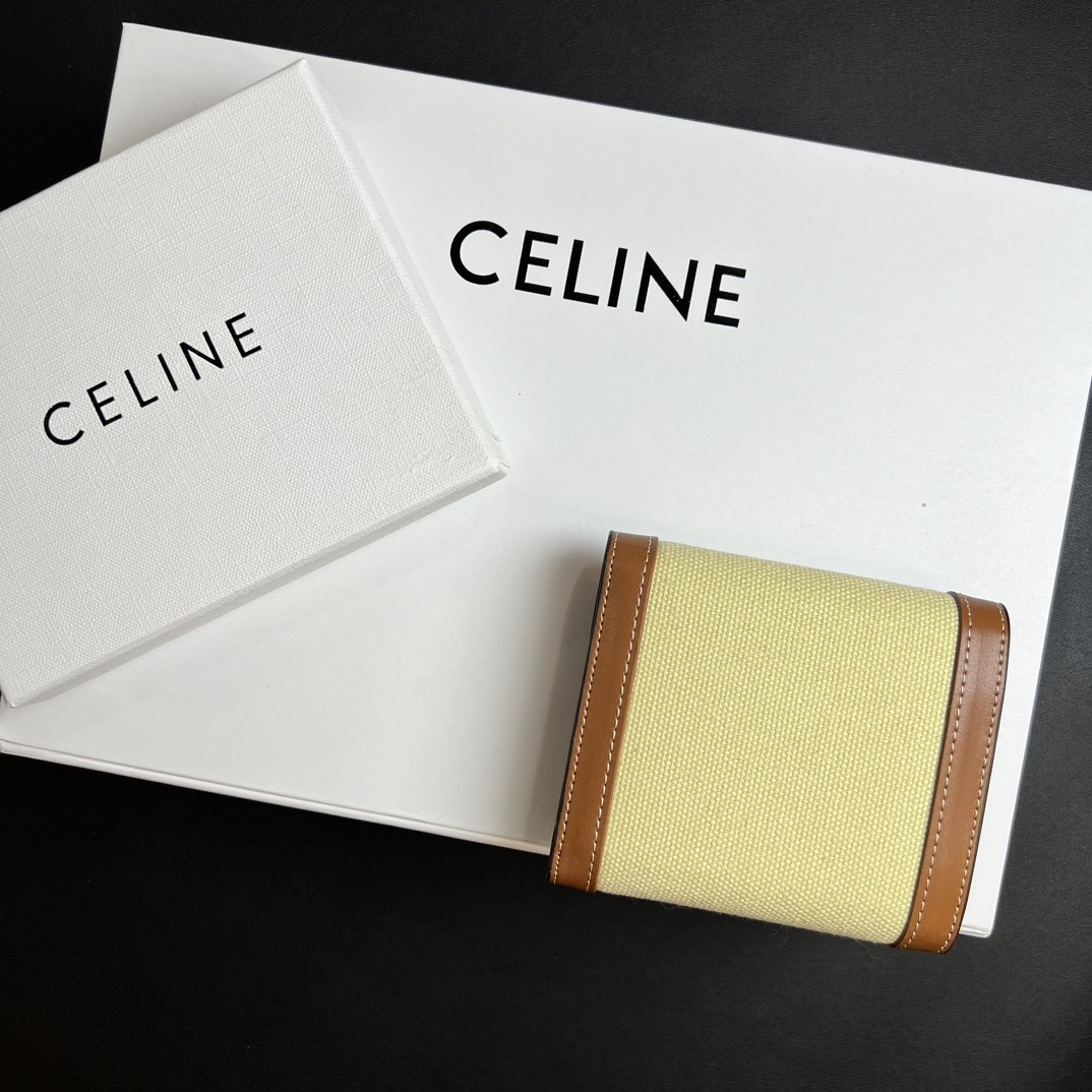CELINE セリーヌ 凱旋門トリフォールド財布 10.5*9*3cm