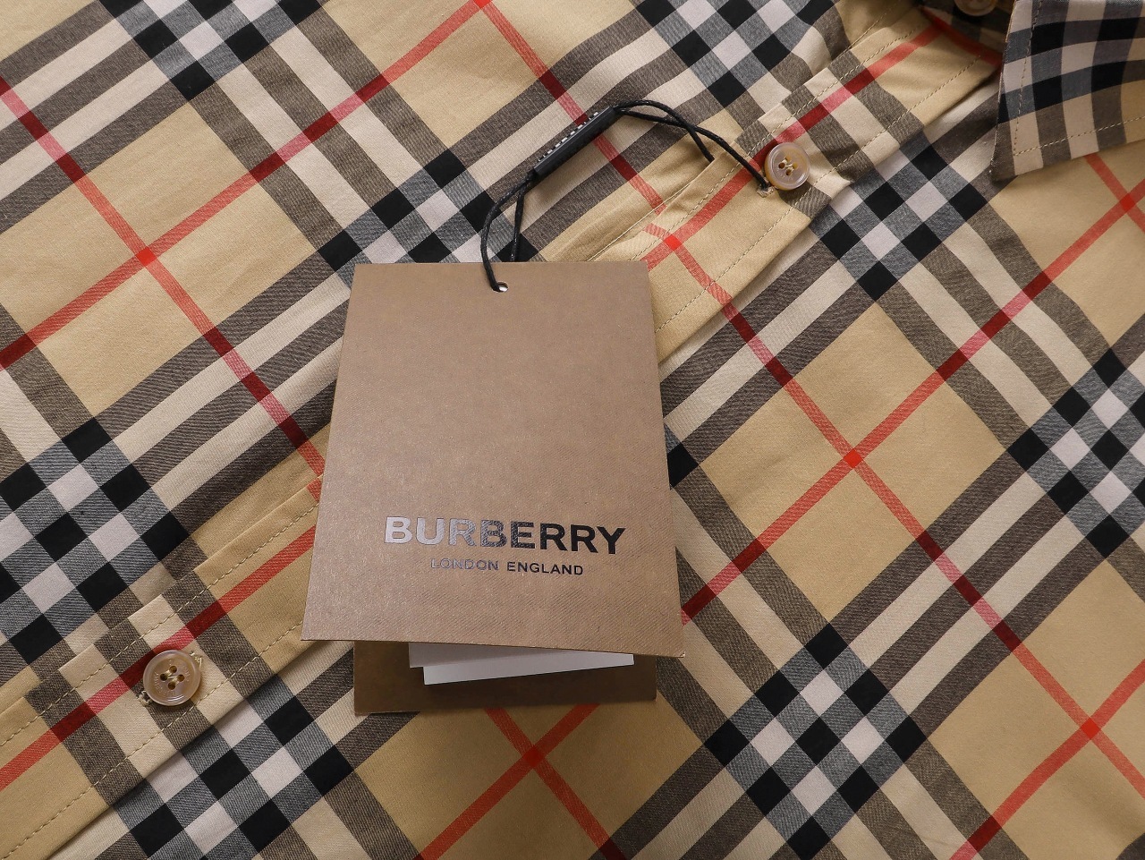 【BURBERRY】長袖チェックシャツ