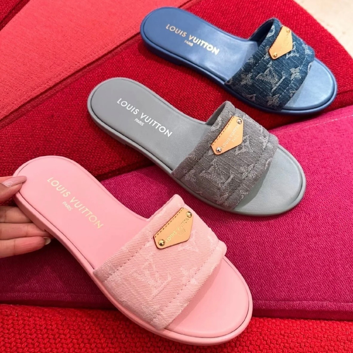 【ルイヴィトン】リリー ミュール デニム モノグラム