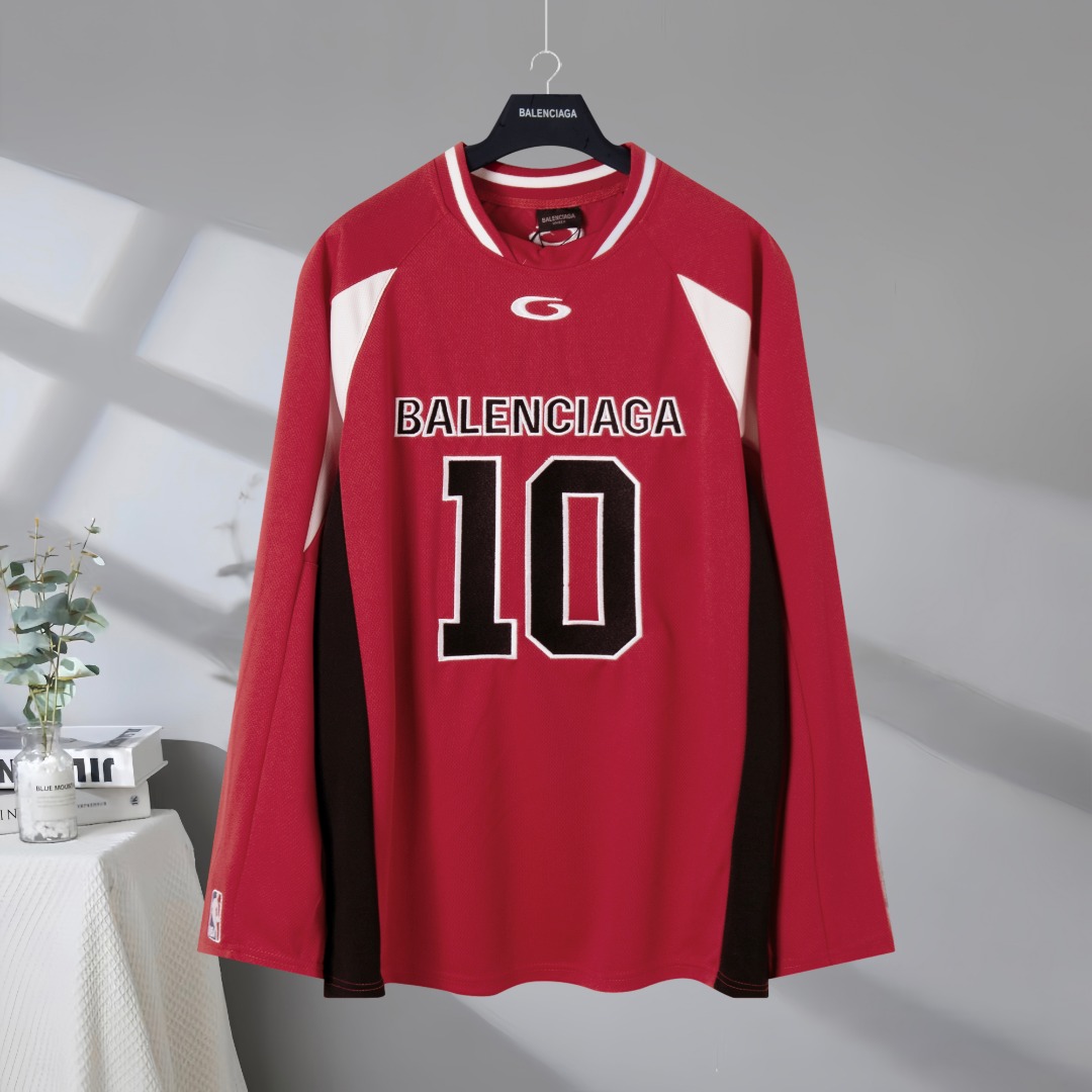 【BALENCIAGA x NBA】長袖 T シャツ メッシュ生地