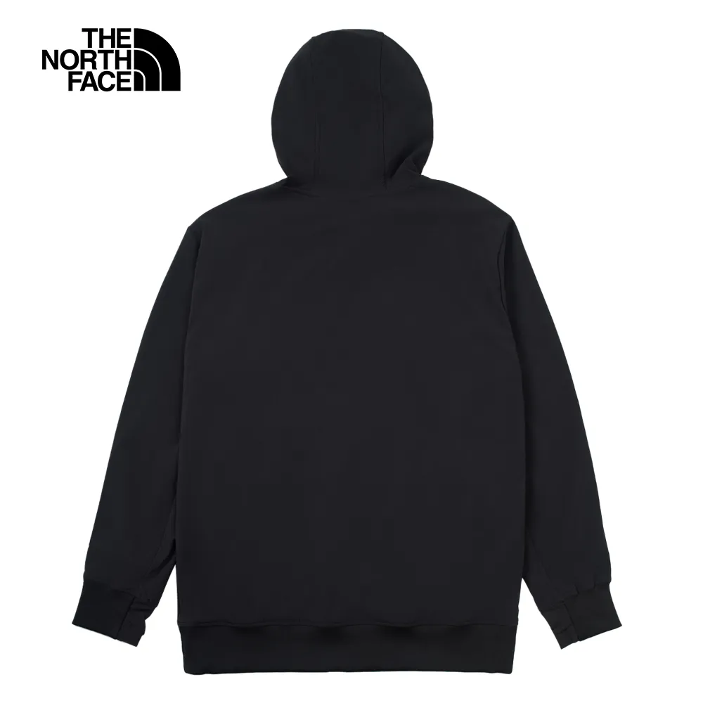 ザ・ノース・フェイス メンズ ブラック DWR 撥水 ラージサイズ プリント 長袖 フード付き Tシャツ｜82V64H0