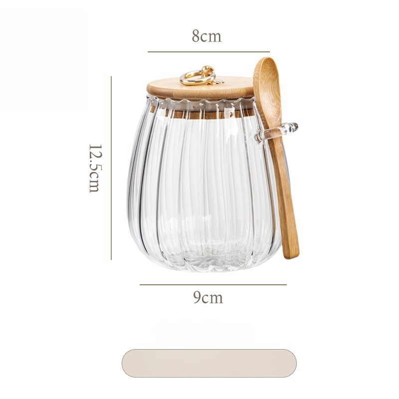 High Borosilicate Glass Sealed Jar with Spoon