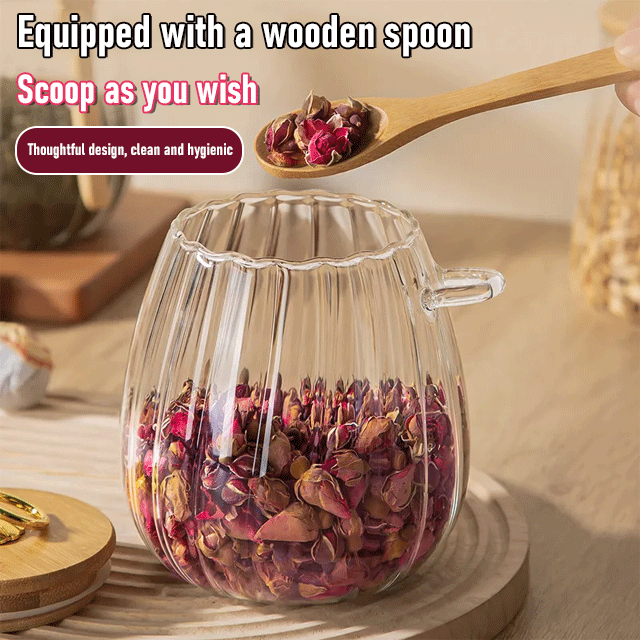 High Borosilicate Glass Sealed Jar with Spoon