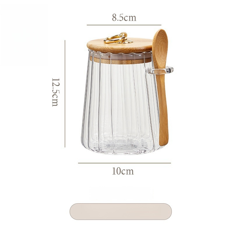 High Borosilicate Glass Sealed Jar with Spoon