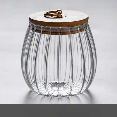 High Borosilicate Glass Sealed Jar with Spoon