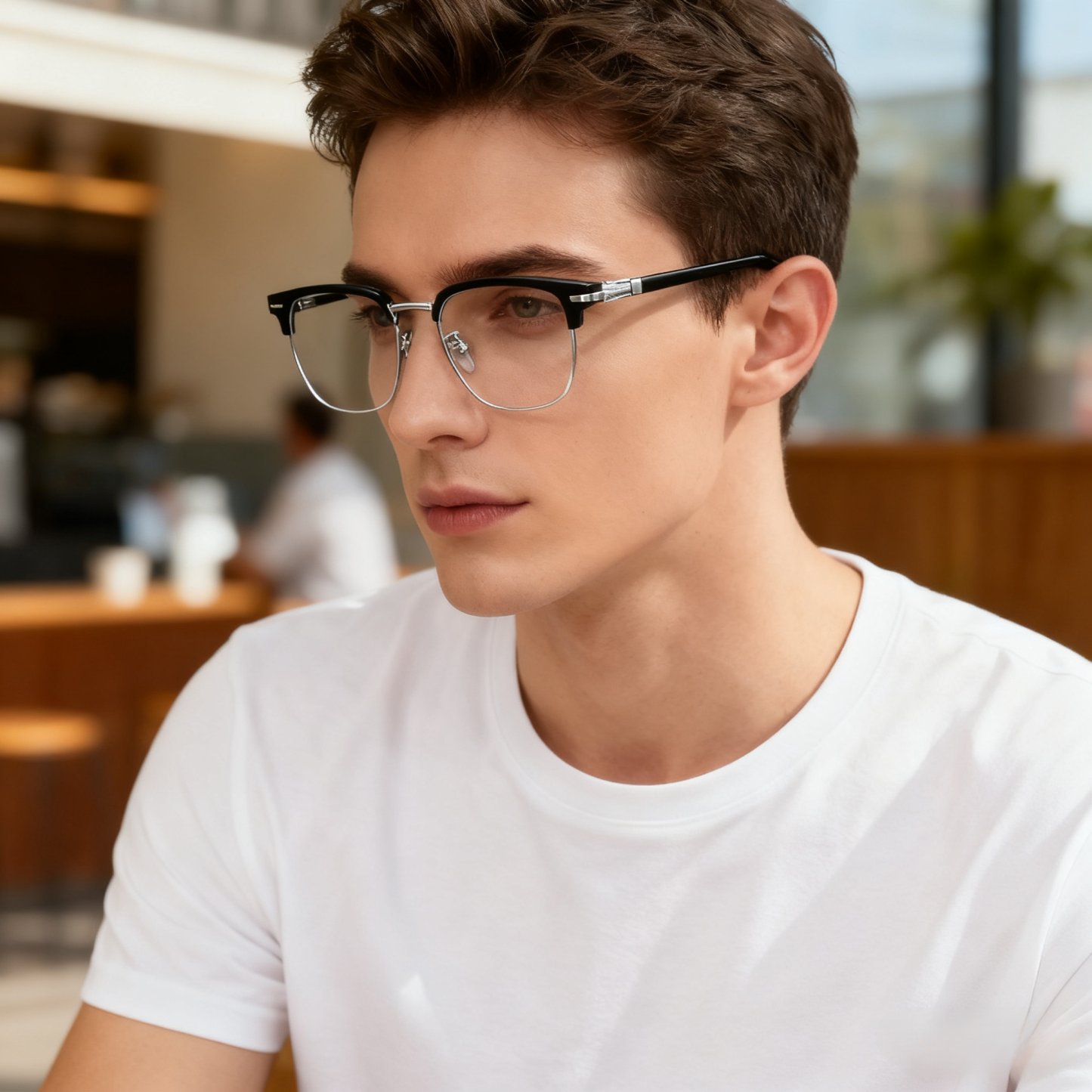 Automatic zoom blue light blocking reading glasses