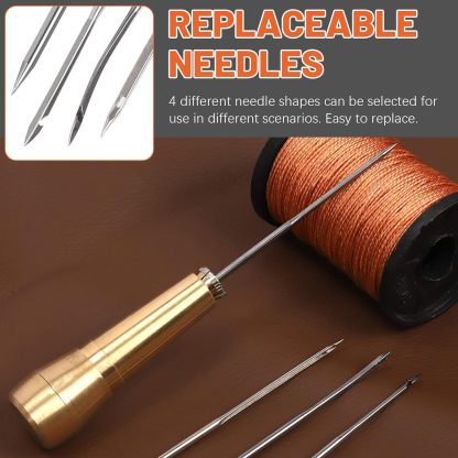 Pure Copper Handle Cone Copper Needle Set Exchangeable Head Repair Sole