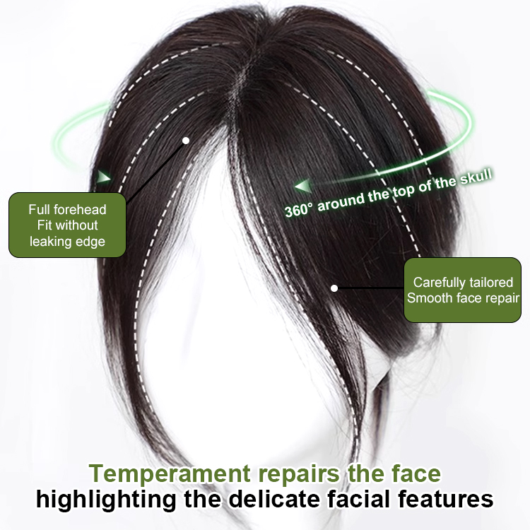 Partial bangs hair piece