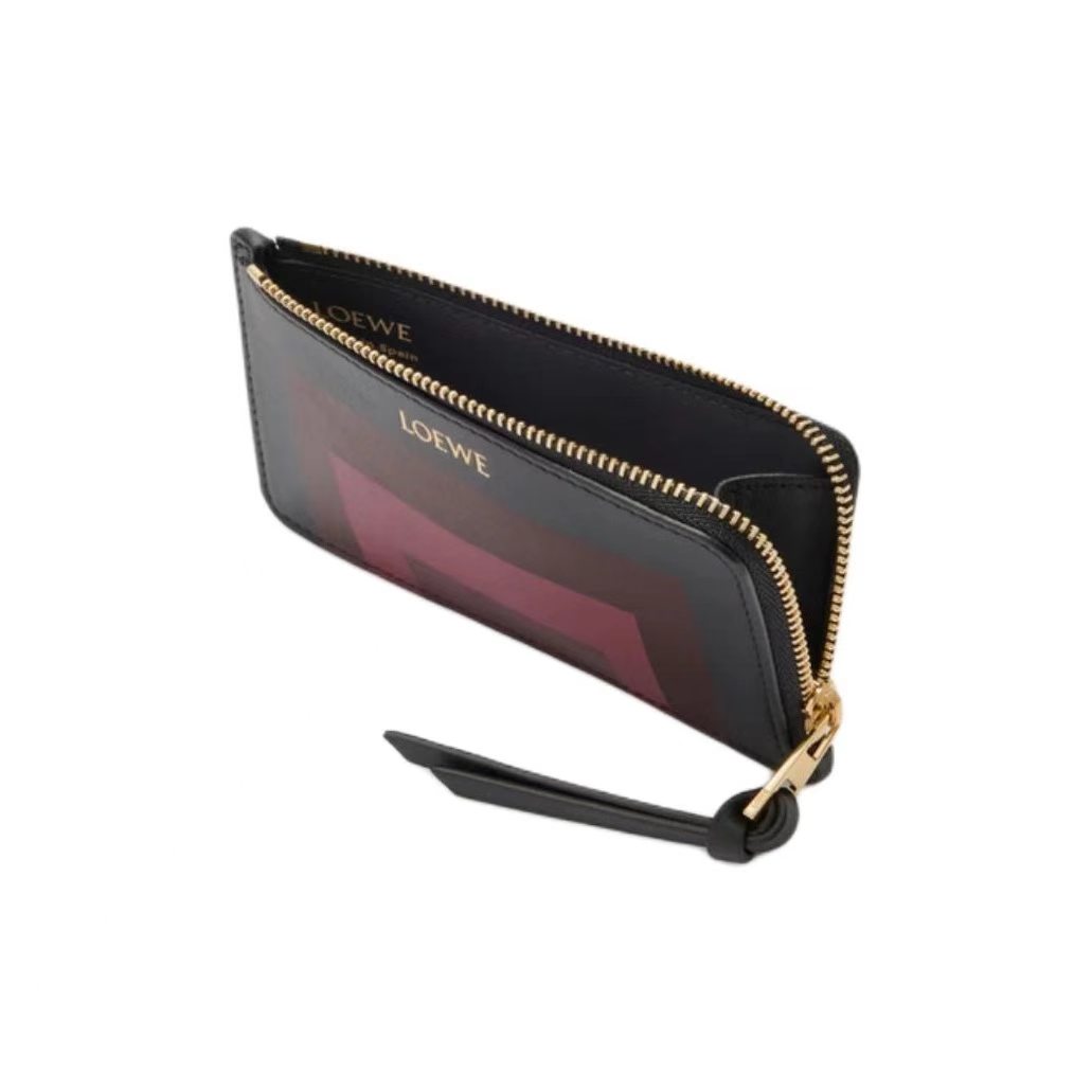 LOEWE x Albers コラボ スクエアパターン カーフレザー ウォレット