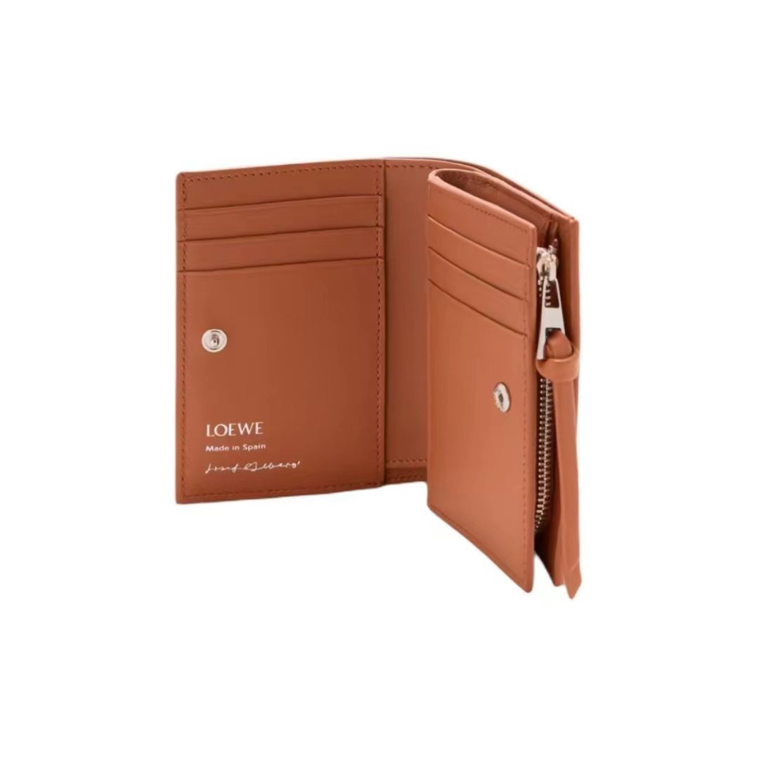 LOEWE x Albers コラボ スクエアパターン カーフレザー ウォレット