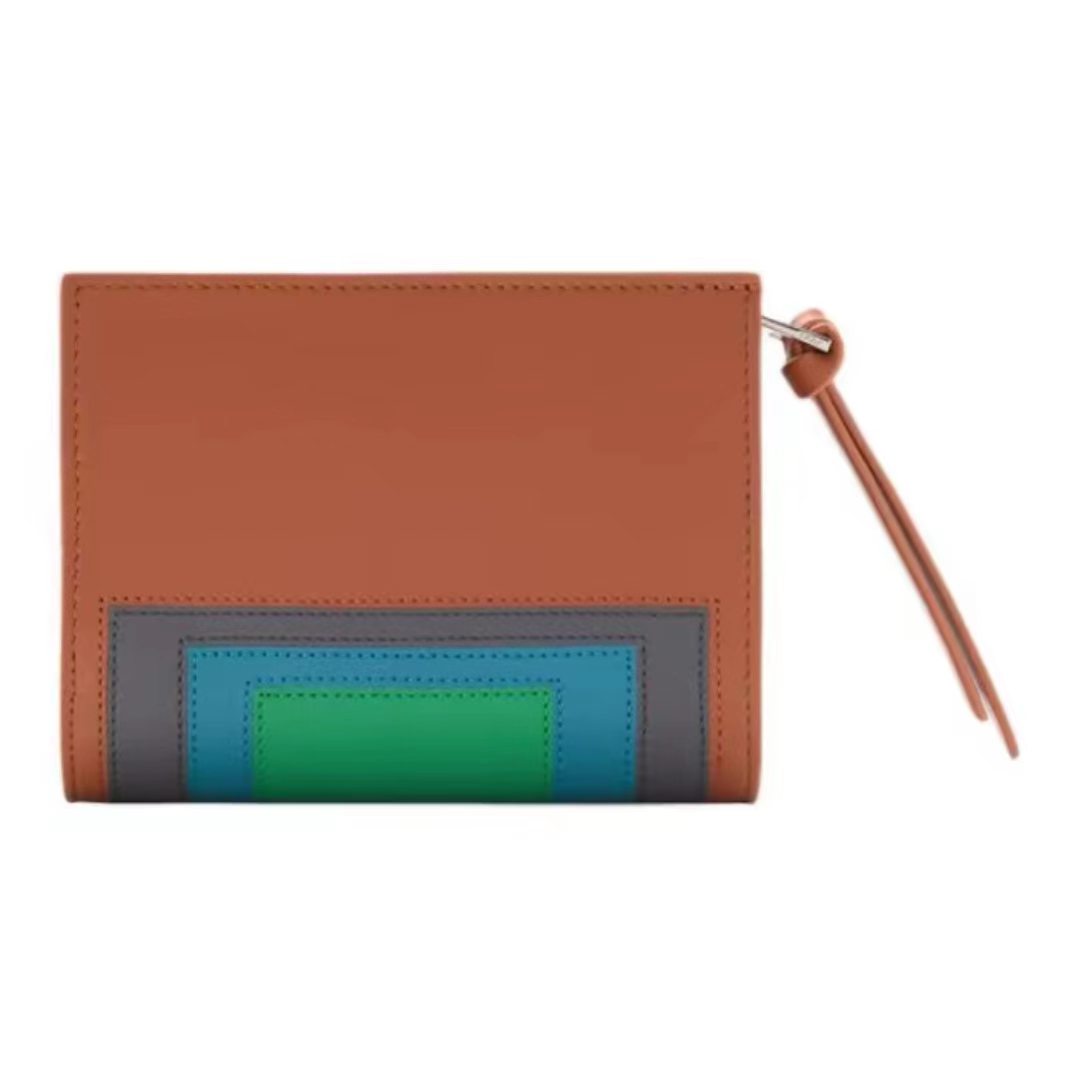 LOEWE x Albers コラボ スクエアパターン カーフレザー ウォレット